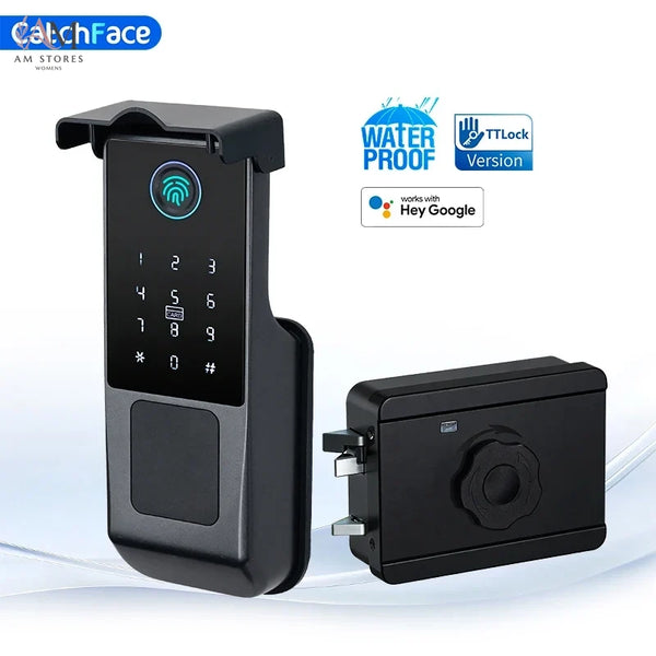 IP66 Outdoor Gate Smart Lock with Fingerprint & RFID - Image 1