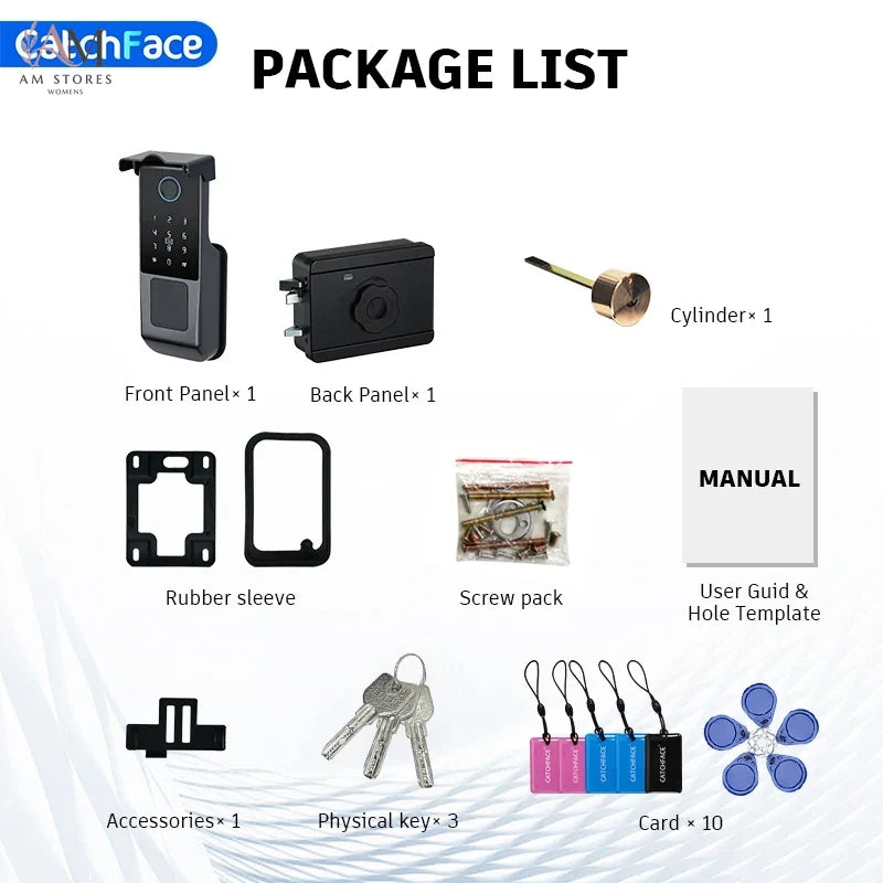 IP66 Outdoor Gate Smart Lock with Fingerprint & RFID - Image 2