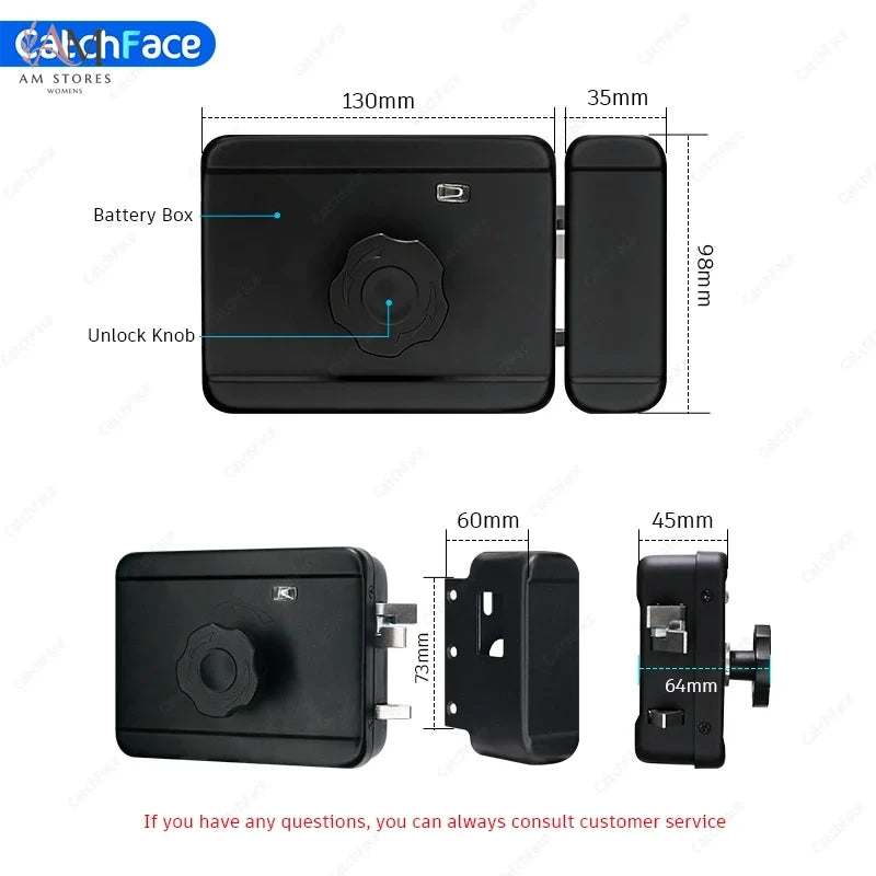 IP66 Outdoor Gate Smart Lock with Fingerprint & RFID - Image 5
