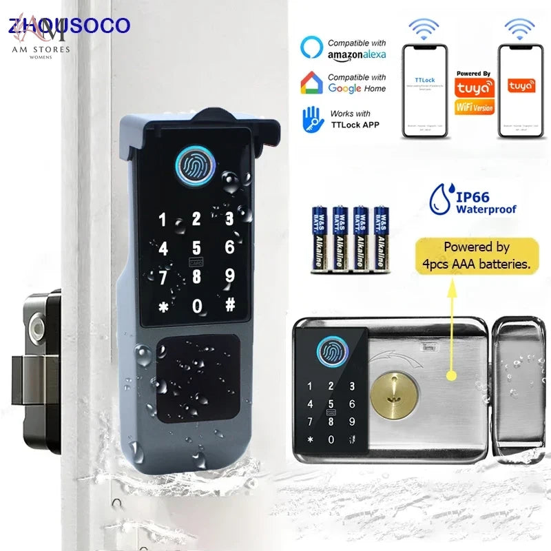 IP67 Double-Sided Fingerprint Gate Lock - Image 1