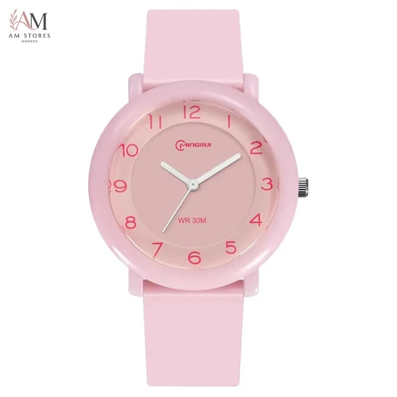 Unisex Children's Student Quartz Watch Simple and Comfortable Campus Exam Waterproof Women's Fashion Quartz Wristwatches