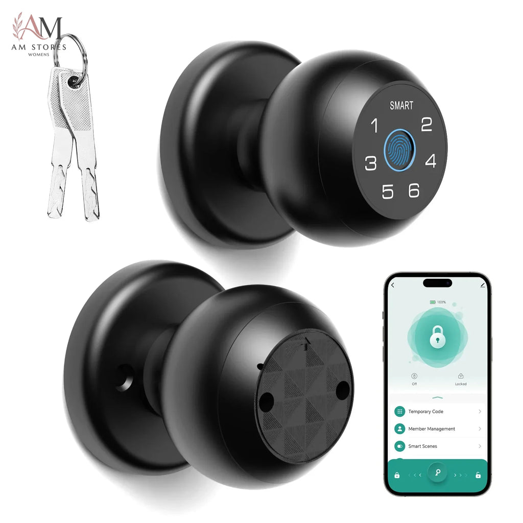 Ball-Shaped Interior Fingerprint Smart Lock - Image 1
