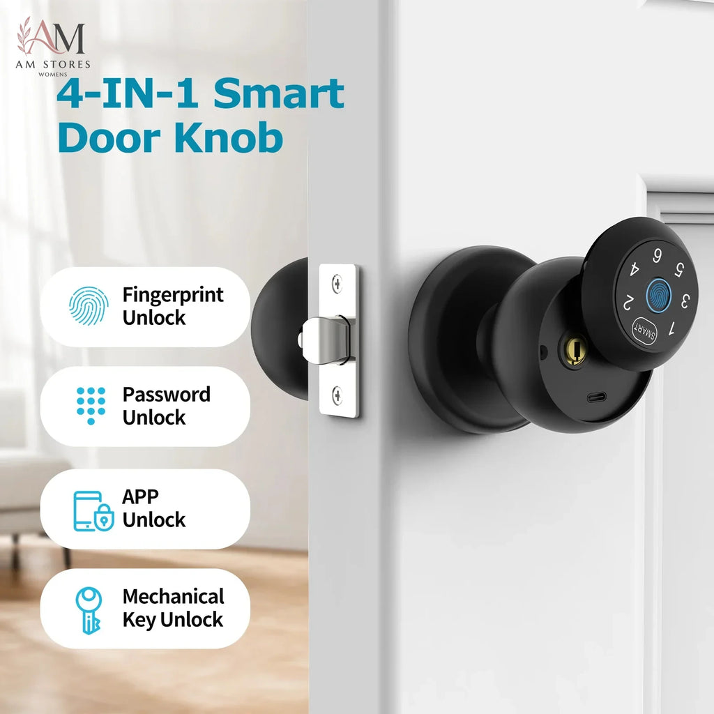 Ball-Shaped Interior Fingerprint Smart Lock - Image 2