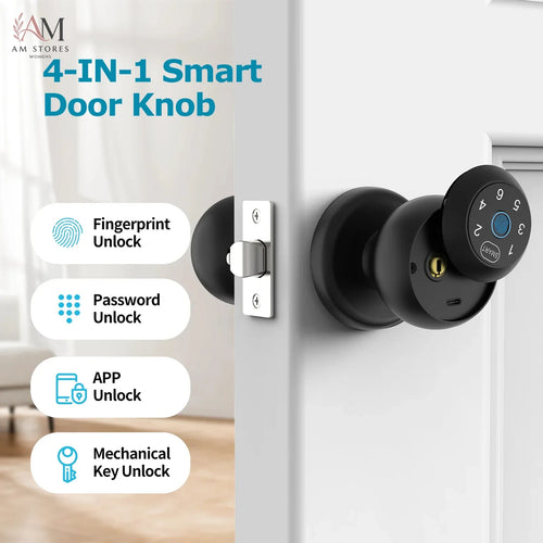 Ball-Shaped Interior Fingerprint Smart Lock - Image 2
