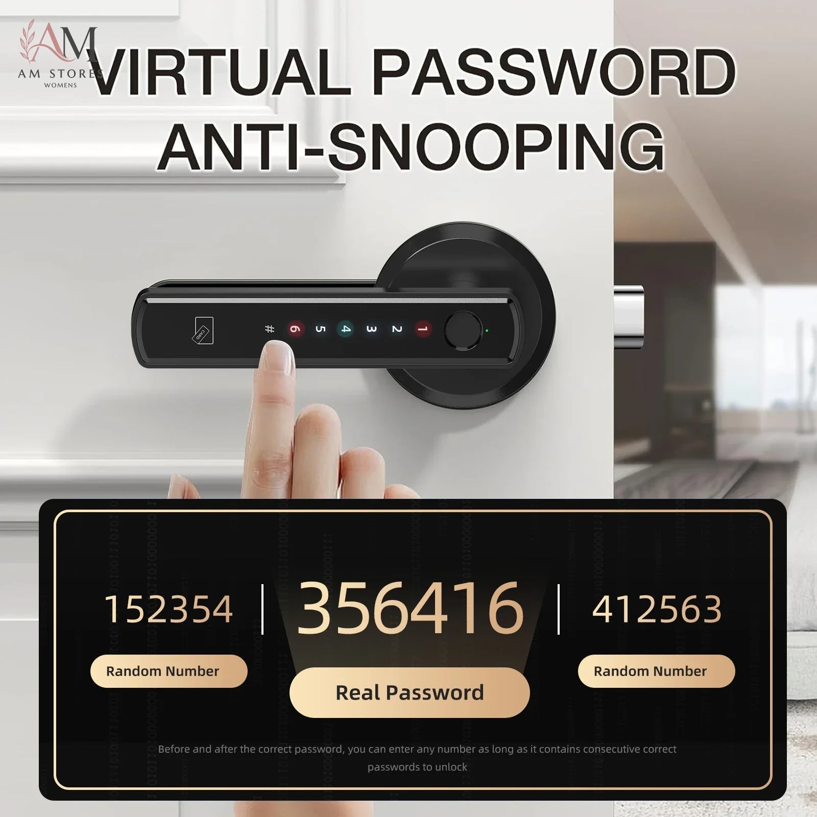 Interior Fingerprint Smart Door Lock with Keypad - Image 4