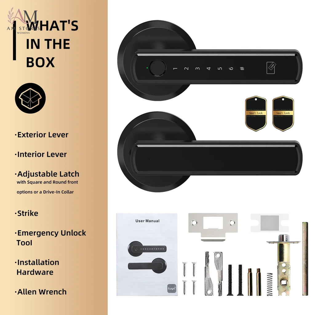 Interior Fingerprint Smart Door Lock with Keypad - Image 5