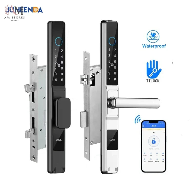 IP66 Smart Sliding Door Lock with Fingerprint & App - Image 1