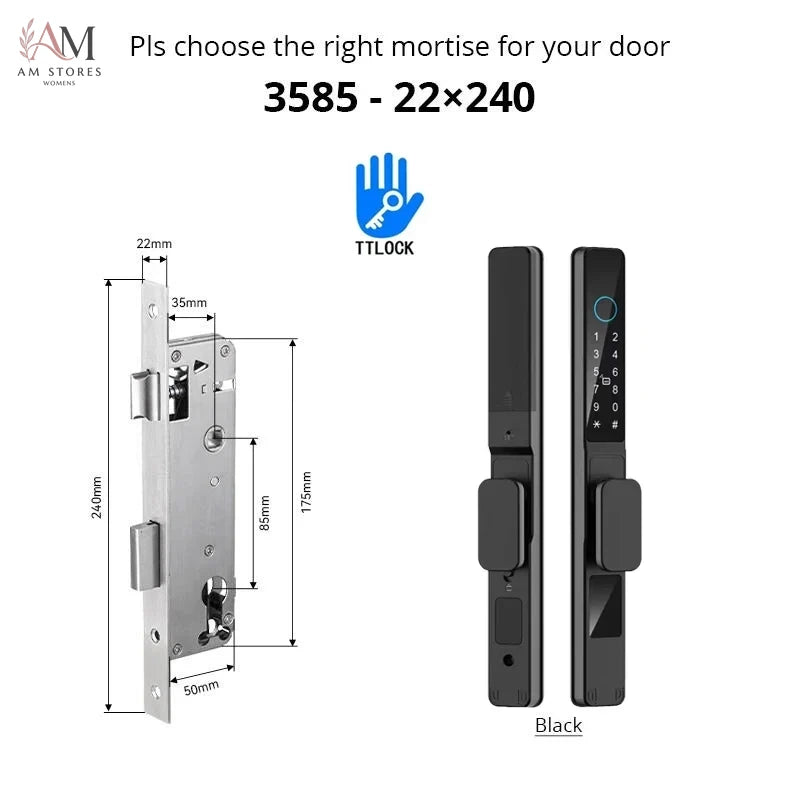 IP66 Smart Sliding Door Lock with Fingerprint & App - Image 12