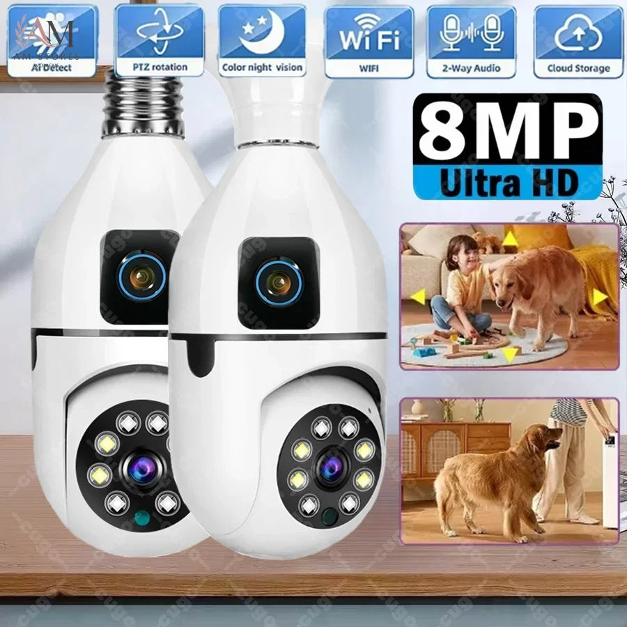 5MP/8MP E27 Bulb Security Camera - Image 1