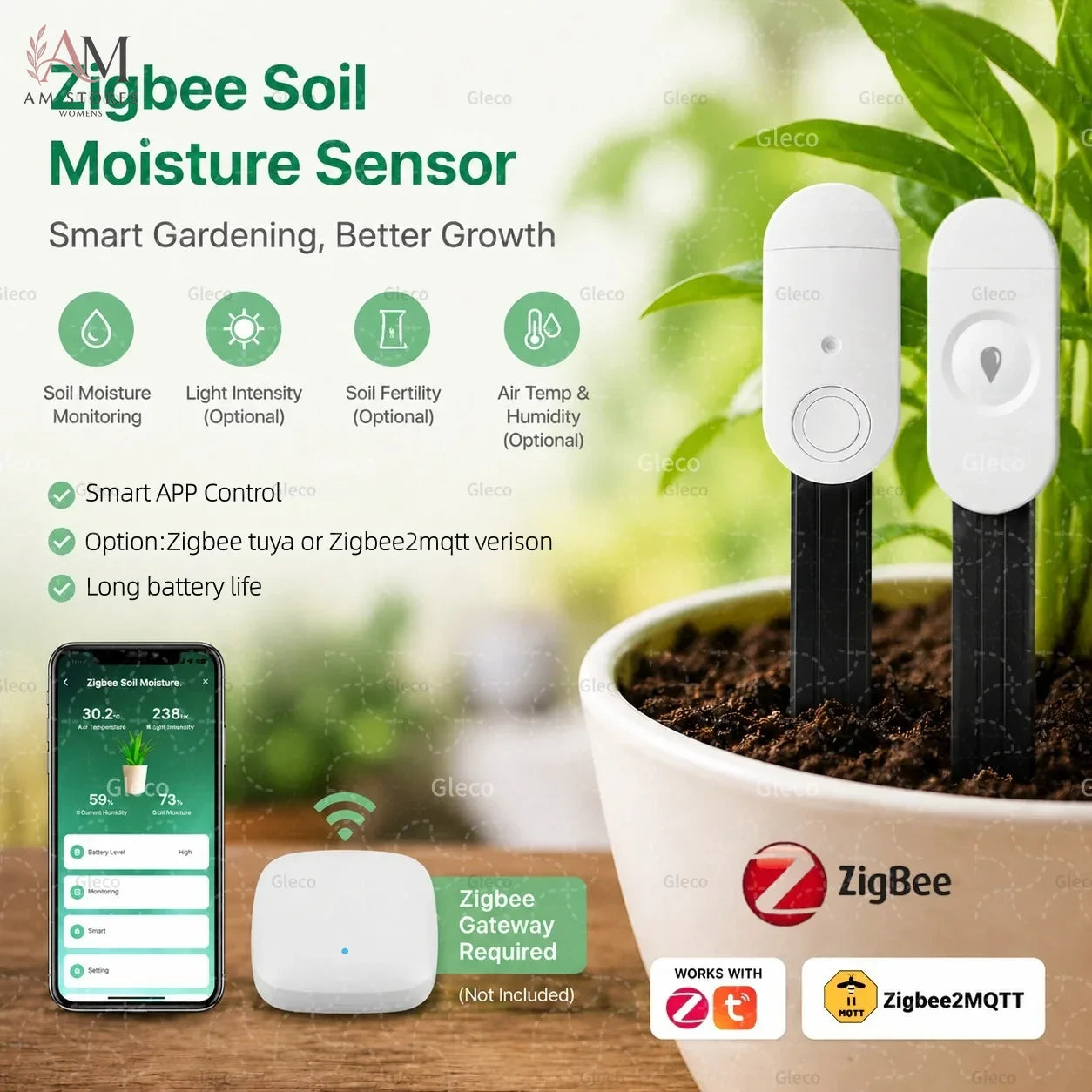 Zigbee Soil Moisture & Temperature Sensor - Image 1